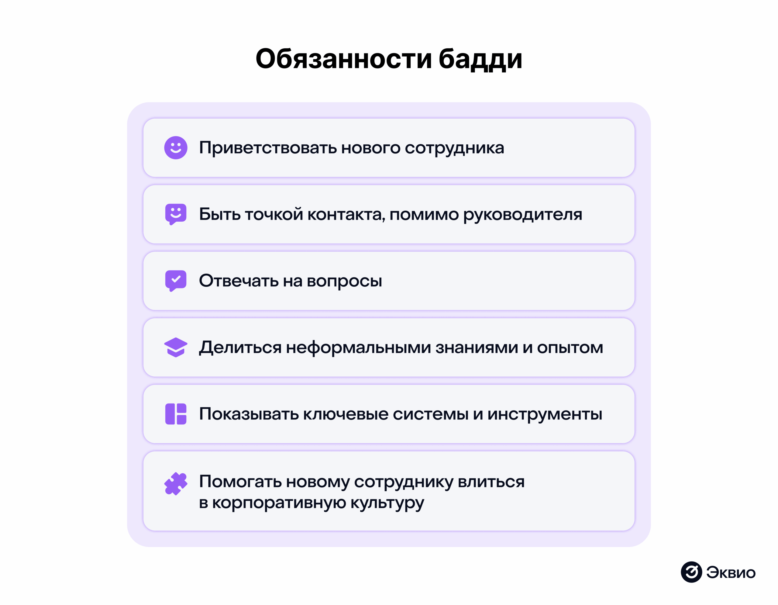 Какие обязанность есть у&nbsp;бадди?